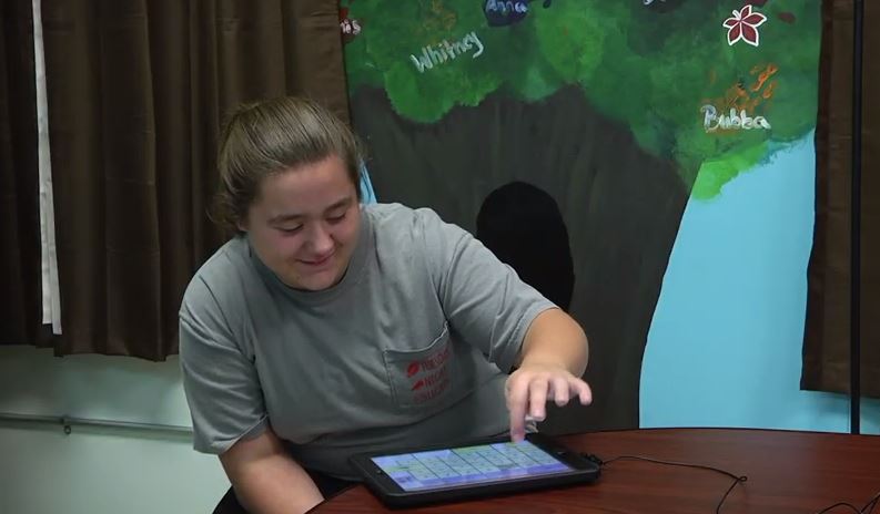 Alyssa Geoffrion, a 9th-grader at Halls, has worked with peer tutor Ellie Hassell and said the program is helpful. 